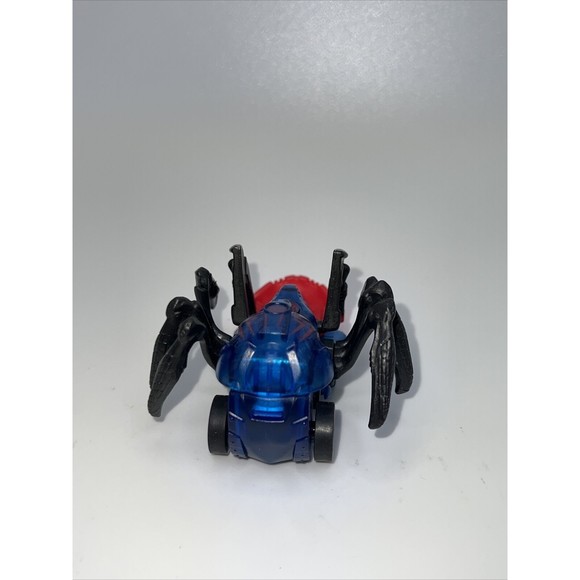 Marvel Hasbro Spiderman Spider Wars Attack Battle Pullback Car Toy 2013 Blu/Red - Picture 3 of 4